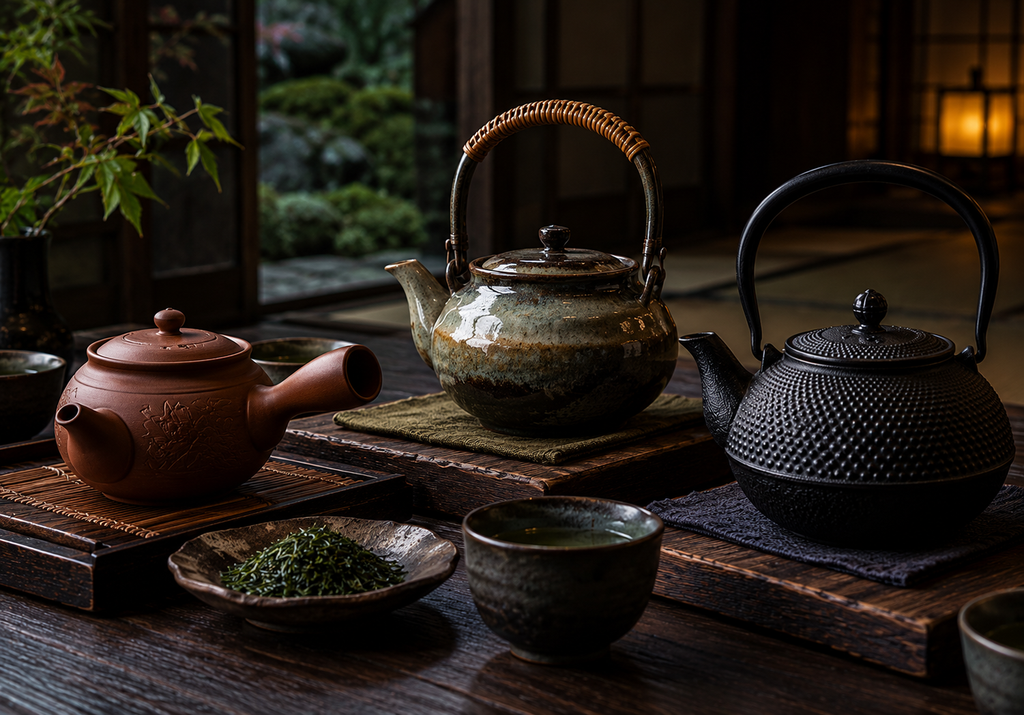 Tipos de teteras japonesas kyusu, dobin y tetsubin