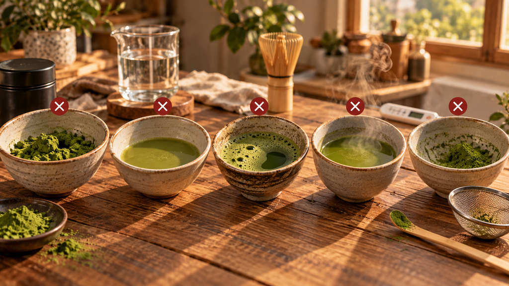 Errores frecuentes al preparar té matcha