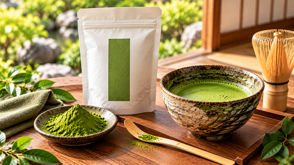 自然に囲まれた抹茶のひととき